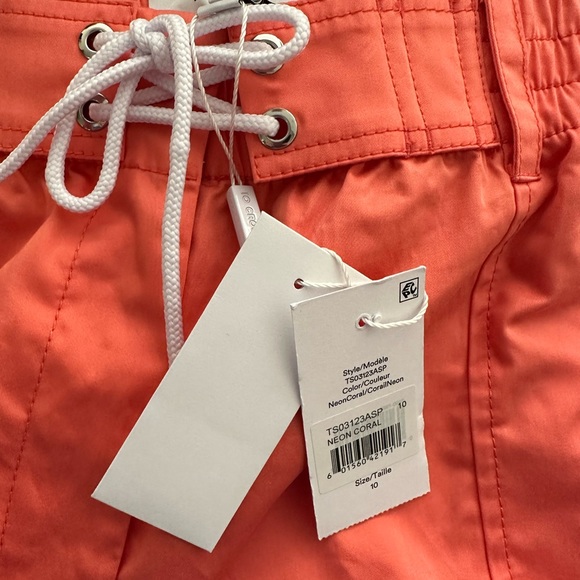 Derek Lam 10 Crosby Kina Utility Joggers in Neon Coral NWT - Picture 7 of 7